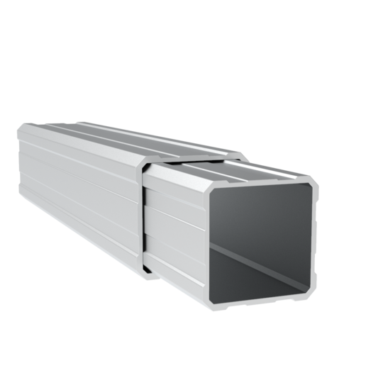 Profilo della struttura quadrata in alluminio con nervature di rinforzo del gazebo pieghevole Ecotent serie E2 